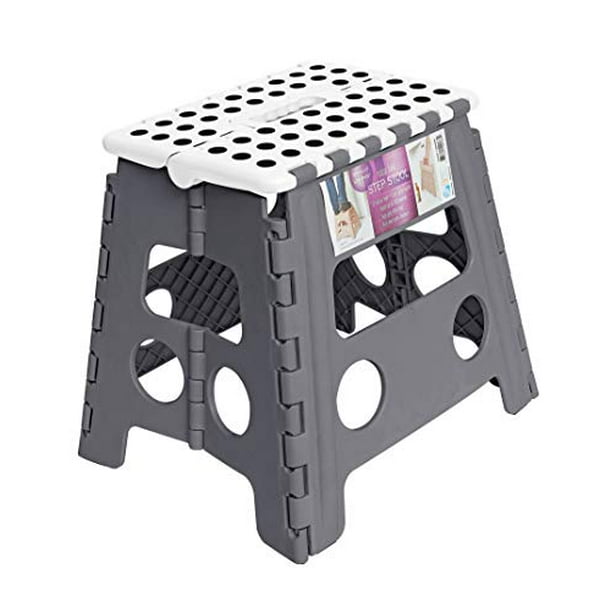 Bathroom,Bedroom .Purple ACSTEP Upgraed 13“ Foldable Step Stool for Adults and Kids Holds Up to 330 lbs，Compact Thicken Plastic Folding Step Stool for Kitchen 